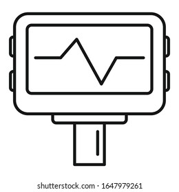 Heartbeat analyse icon. Outline heartbeat analyse vector icon for web design isolated on white background