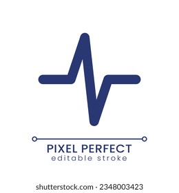 Heartbeat animation effect pixel perfect gradient fill ui icon. Video editing feature. Repeating pulse. Modern colorful line symbol. GUI, UX design for app, web. Vector isolated editable RGB element