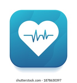 heartbeat app logo design. colored heartbeat icon vector illustration. for medical sign and logo
