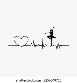 Ballet Heartbeat Diseño divertido de camisetas