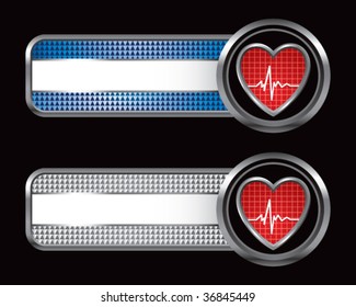 heartbeat banners colored blue and silver