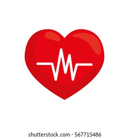 Heartbeat cardio symbol icon vector illustration graphic design