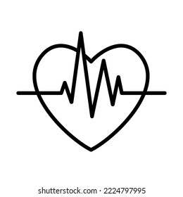 Heartbeat, Cardiogram Icon Logo Design Vector Template Illustration Sign And Symbol Pixels Perfect