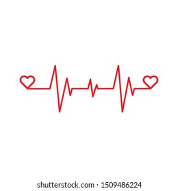 Heartbeat Cardiogram Icon Vector illustration design 