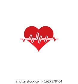 Heartbeat Cardiogram Icon Vector illustration design 