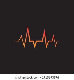 Heartbeat Cardiogram Icon Vector illustration design 