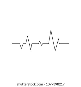 Heartbeat Cardiogram Icon Vector Logo Template
