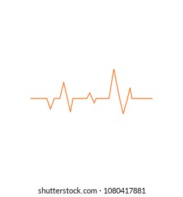 Heartbeat Cardiogram Icon Vector Logo Template