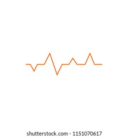 Heartbeat Cardiogram Icon Vector Logo Template