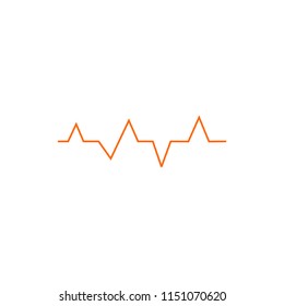 Heartbeat Cardiogram Icon Vector Logo Template