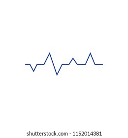 Heartbeat Cardiogram Icon Vector Logo Template