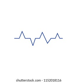 Heartbeat Cardiogram Icon Vector Logo Template