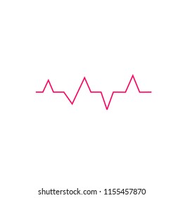 Heartbeat Cardiogram Icon Vector Logo Template