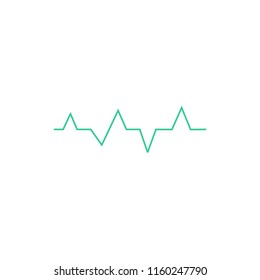 Heartbeat Cardiogram Icon Vector Logo Template
