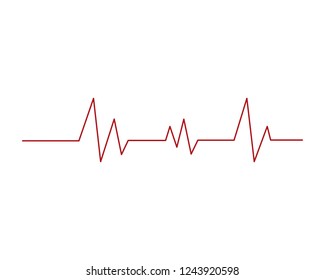 Plantilla de logotipo del vector de icono de cardiograma