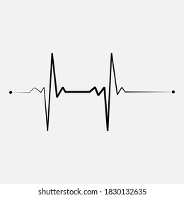 Heartbeat Cardiogram Icon Vector Logo Template Illustration Design. background can be changed as you wish.