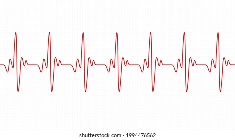 latido cardíaco y cardiograma. Línea de impulso.