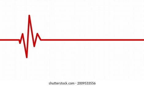 Heartbeat and cardiogram. Pulse line.