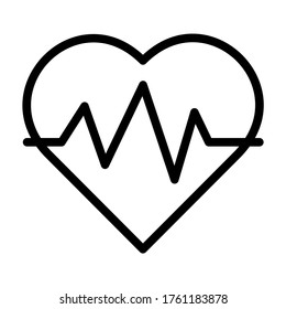 Latido de corazón, símbolo de cardiograma vector