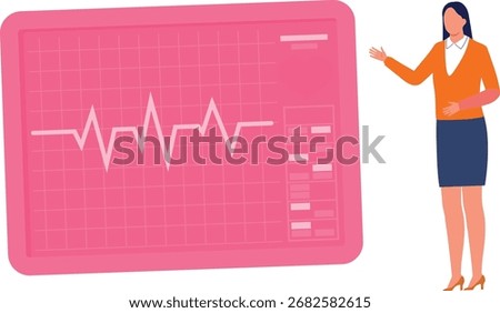 Heartbeat checking machine: A medical device that measures and displays a person's heart rate. It's crucial for monitoring health conditions and assessing cardiac function in clinical settings.