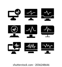 heartbeat device icon or logo isolated sign symbol vector illustration - Collection of high quality black style vector icons
