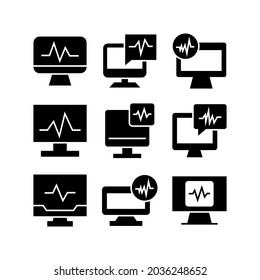 heartbeat device icon or logo isolated sign symbol vector illustration - Collection of high quality black style vector icons
