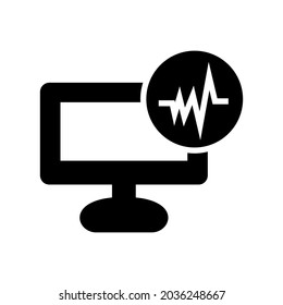 heartbeat device icon or logo isolated sign symbol vector illustration - high quality black style vector icons
