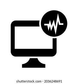 icono de dispositivo de latido o logotipo símbolo de signo aislado ilustración vectorial de alta calidad estilo negro iconos vectoriales
