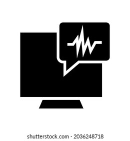 heartbeat device icon or logo isolated sign symbol vector illustration - high quality black style vector icons
