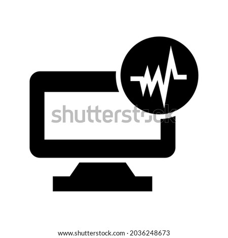 heartbeat device icon or logo isolated sign symbol vector illustration - high quality black style vector icons
