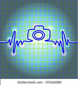 Camera Heartbeat Stock Vectors Images Vector Art Shutterstock