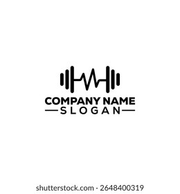 Heartbeat - Dumbbell Fitness Logo