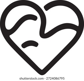Heartbeat ECG line icon representing heart rate monitoring and medical diagnostics in clean minimal vector illustration.