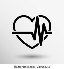 Heartbeat Echocardiography Cardiac exam Form of heart and heartbeat.