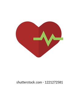 heartbeat flat vector icon