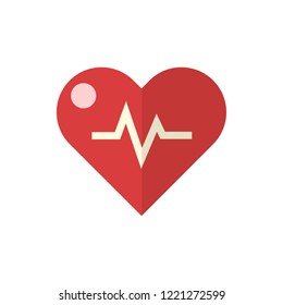 heartbeat flat vector icon