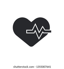heartbeat flat vector icon