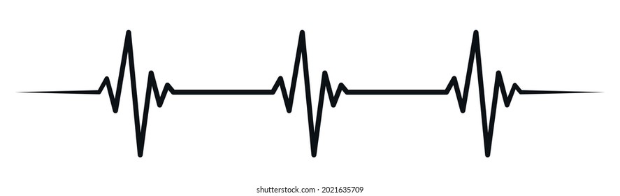 Heartbeat frequency cardiogram vector illustration