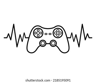 Controlador de juego Heartbeat. icono de consola