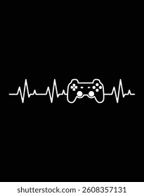 "Heartbeat Gamer Design" EPS Vector File