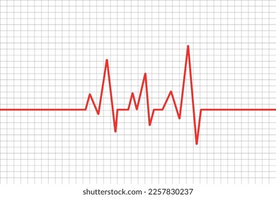 heartbeat graph on monitor vector illustration