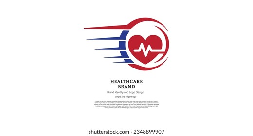 heartbeat and health care logo design for graphic designer and web developer