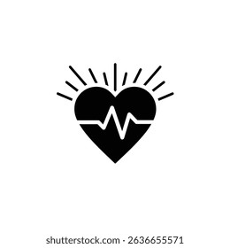 Heartbeat health wellness strong vital energy life.