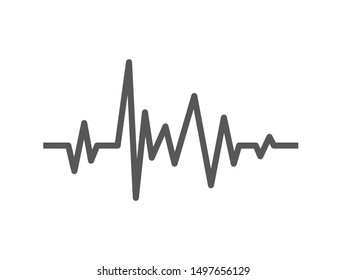 Heartbeat / heart beat pulse flat vector icon for medical apps and websites
