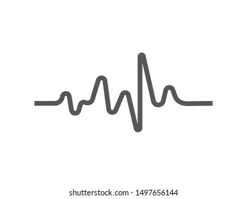 Heartbeat / heart beat pulse flat vector icon for medical apps and websites