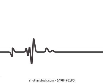 Heartbeat / heart beat pulse flat vector icon for medical apps and websites