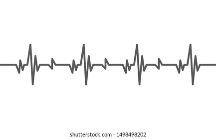 Heartbeat / heart beat pulse flat vector icon for medical apps and websites