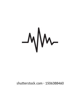 Heartbeat heart beat pulse flat vector icon for medical apps and websites.