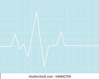 Heartbeat / heart beat pulse flat vector   for medical apps and websites . vector illustration.