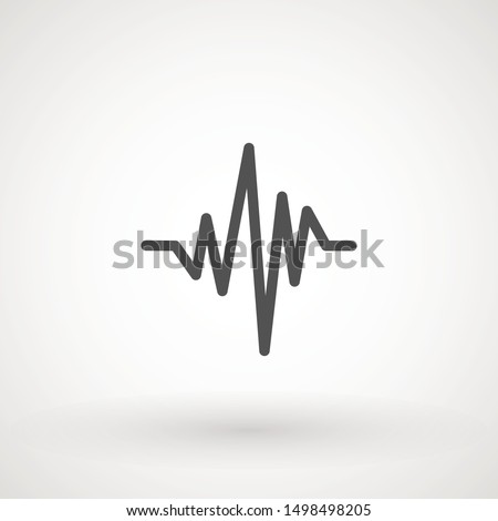 Heartbeat / heart beat pulse flat vector icon for medical apps and websites